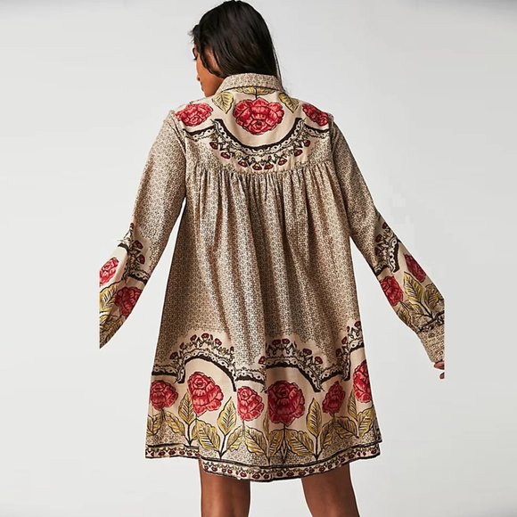 Free People Smell The Roses Mini Dress NWT - Picture 2 of 8